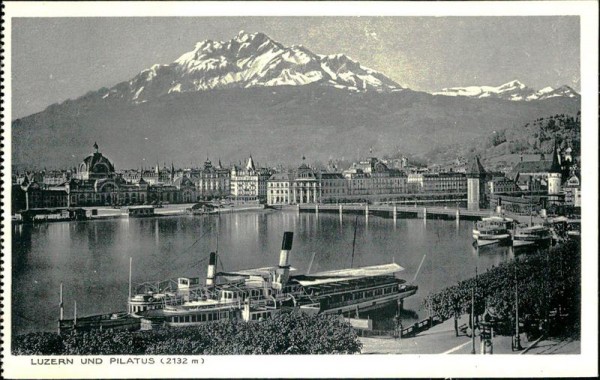 Luzern und Pilatus (2132 m) Vorderseite