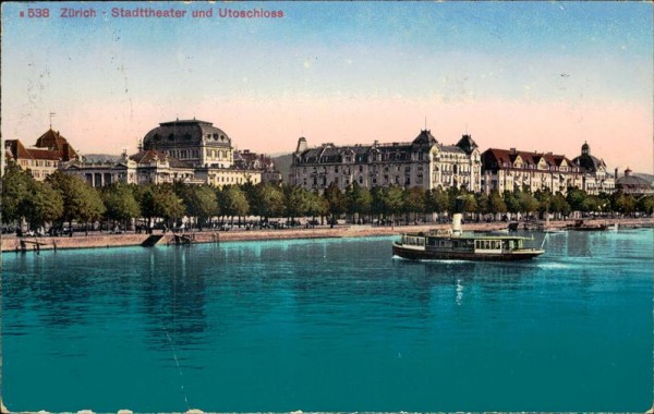 Zürich - Stadttheater und Utoschloss Vorderseite