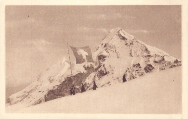 Station Jungfraujoch mit Mönch und Eiger