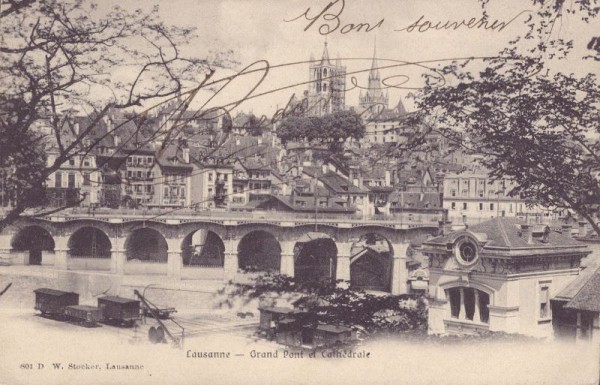 Lausanne - Grand Pont et Cathédrale