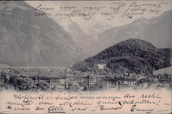 Interlaken und die Jungfrau Vorderseite