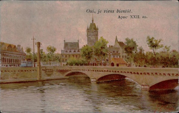 Zürich, Walchebrücke mit Landesmuseum Vorderseite