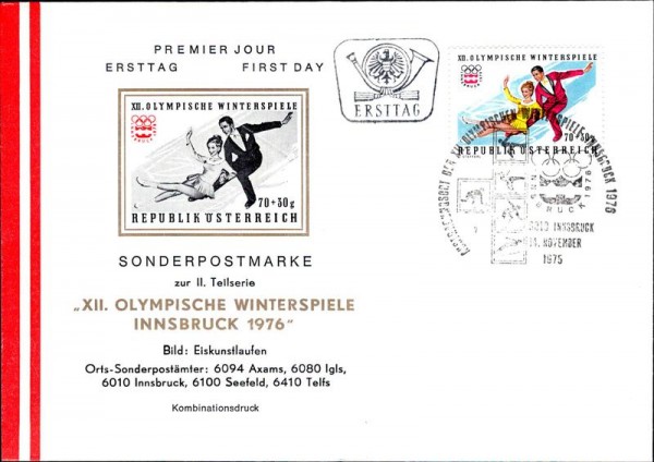 Innsbruck, Olympische Winterspiele 1976 Vorderseite