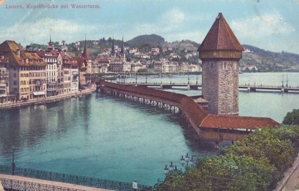 Luzern - Kapellbrücke mit Wasserturm