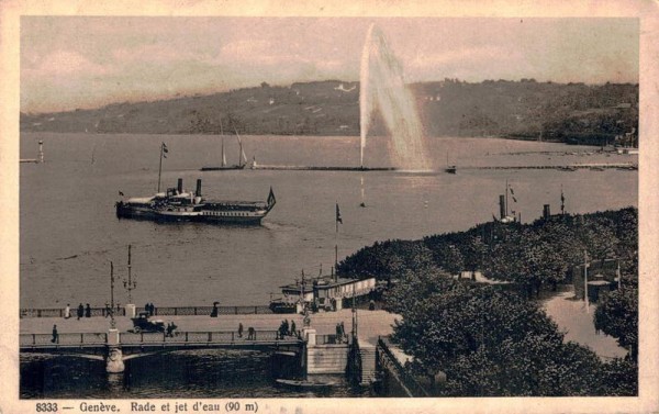 Genève. La Rade et jet d`eau Vorderseite