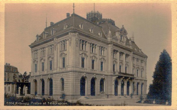 Fribourg, Postes et Télégraphes Vorderseite