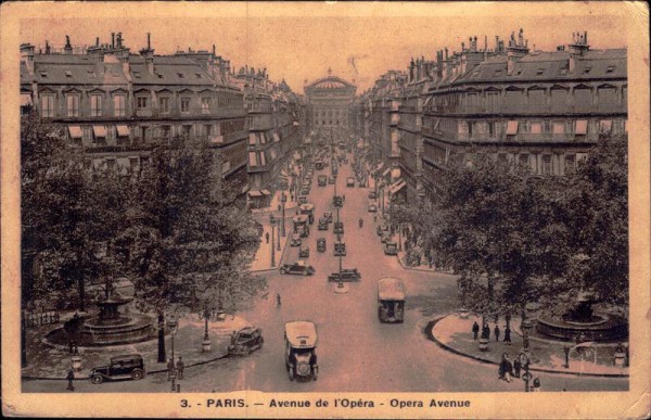 Paris - Avenue de I'Opera - Opera Avenue Vorderseite