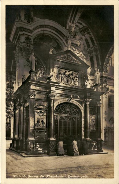 Kloster Einsiedeln Inneres der Klosterkirche Vorderseite
