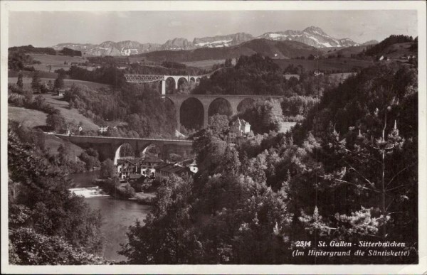 St. Gallen, Sitterbrücken Vorderseite