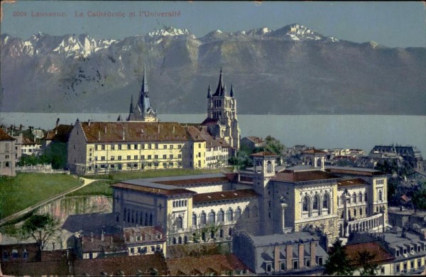 Lausanne, La Cathedrale et l'Université Vorderseite