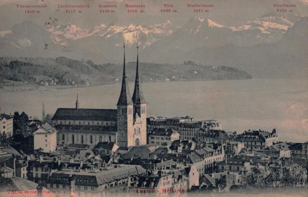 Luzern - Hofkirche, Glarner Alpen Vorderseite
