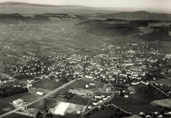 8910 Affoltern am Albis ZH, Zürichstrasse, Zeughausstrasse, Industriestrasse/ Hindergrund: 8908 Hedingen Vorderseite