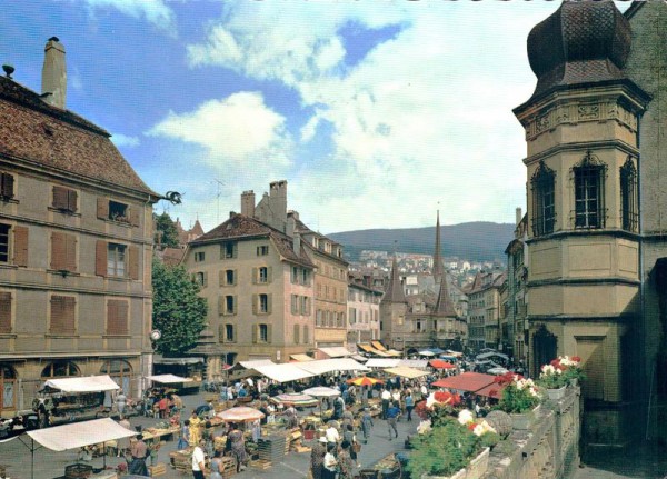 Neuchâtel, La Place des Halles Vorderseite