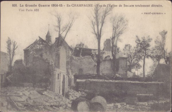 Souain, église, 1914-15