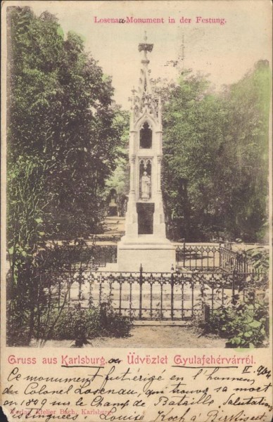 Karlsburg, Custozza-Park, Alba iulia, Monument in der Festung