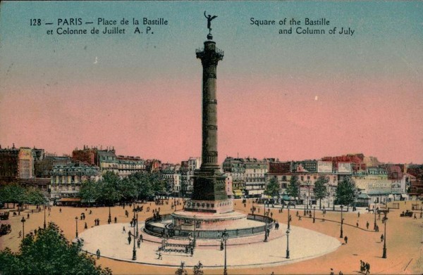Paris-Place de la Bastille et Colonne de Juillet Vorderseite