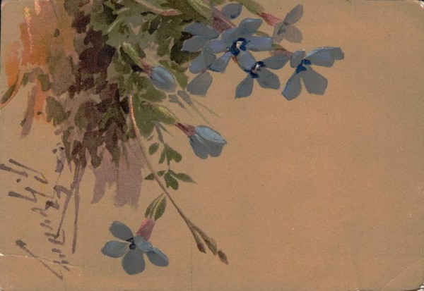 Blaue Blumen Vorderseite