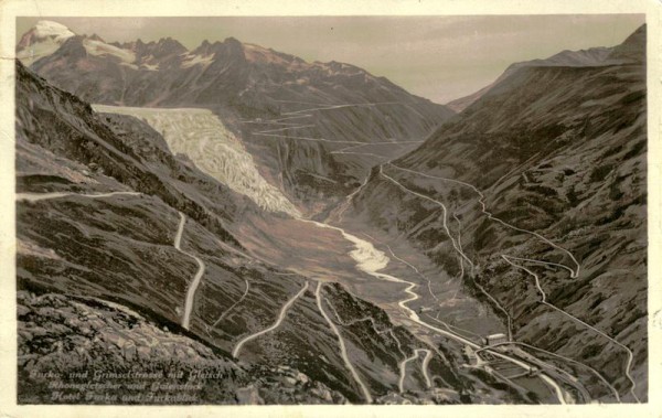 Furka-und Grimselstrasse Gletsch Vorderseite