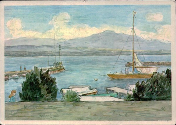 BohnyBaur E., Strand bei Nyon  Vorderseite
