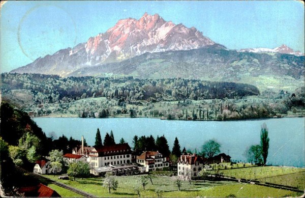 Luzern. Seeburg und Pilatus Vorderseite