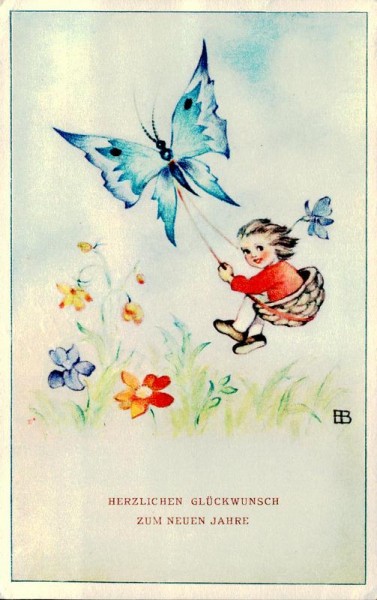 Herzlichen Glückwunsch zum neuen Jahre Vorderseite