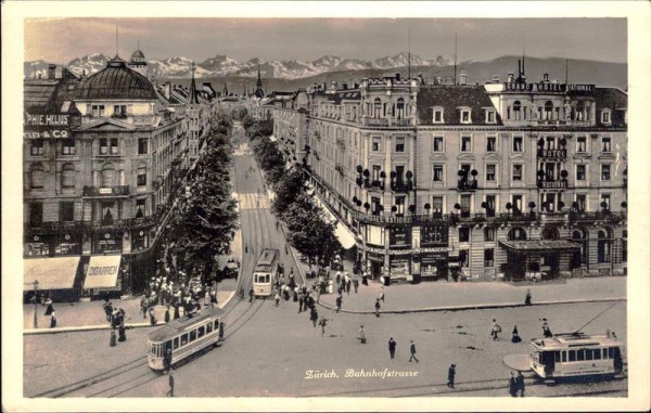 Zürich, Bahnhofstrasse Vorderseite