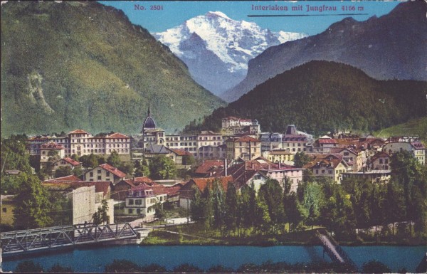 Interlaken mit Jungfrau Vorderseite