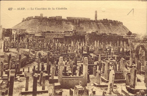 Aleppo, le Cimelière de la Citadelle, Syrien