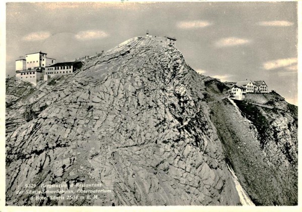 Observatorium, Säntis-Schwebebahn und Hotel Säntis Vorderseite