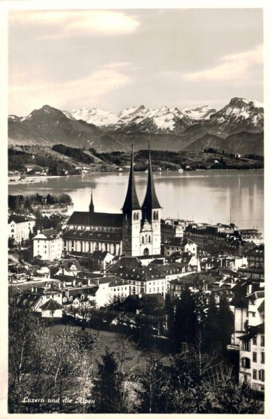 Luzern und die Alpen Vorderseite