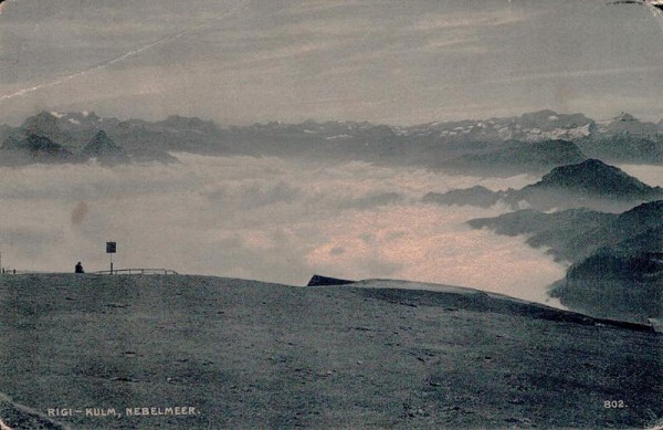 Rigi-Kulm, Nebelmeer, 1913 Vorderseite