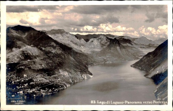 Lago di Lugano-Panorama verso Porlezza Vorderseite