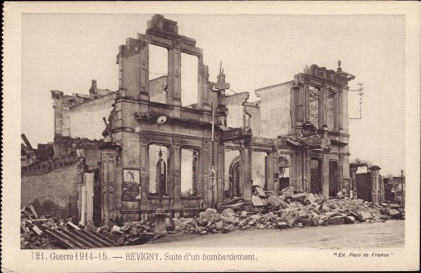 Revigny, Suite d'un bombardement