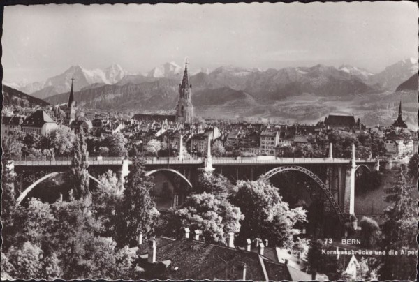 Kornhausbrücke (Bern) und die Alpen