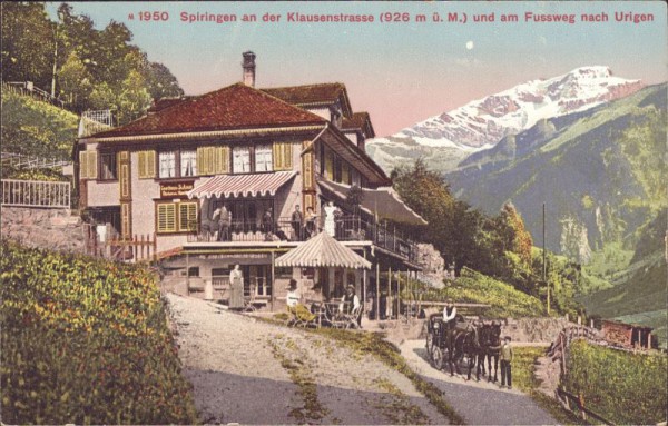 Spiringen an der Klausenstrasse (926m) und am Fussweg nach Urigen