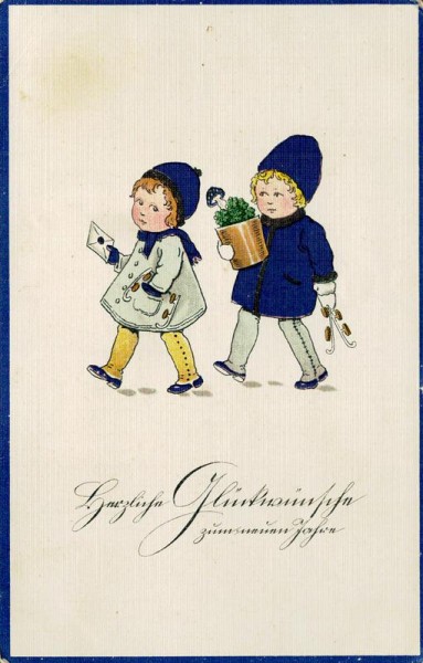 Herzlichen Glückwunsch zum neuen Jahr Vorderseite