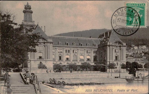 Neuchâtel - Poste et Port. Vorderseite