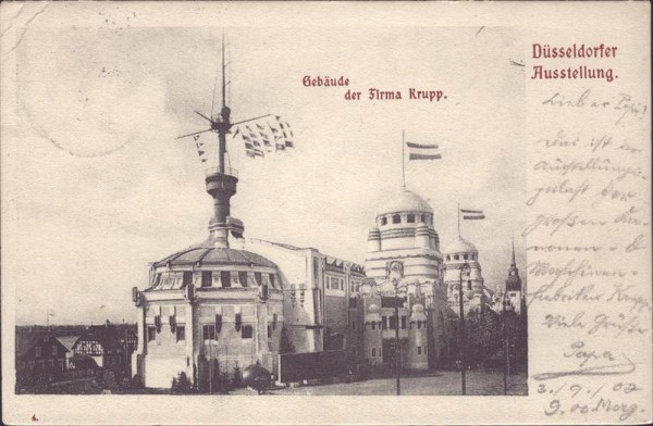 Düsseldorfer Ausstellung, Gebäude der Firma Krupp Vorderseite