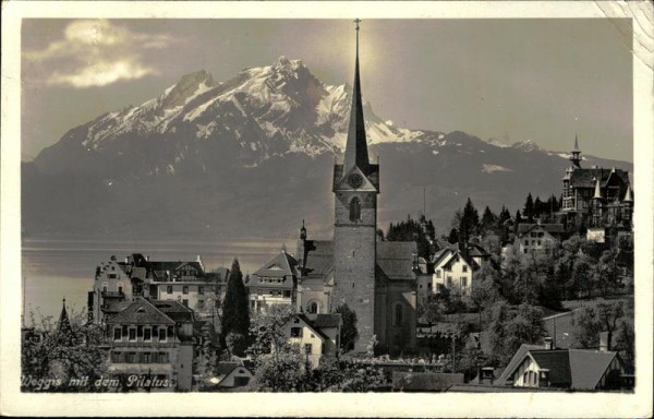 Weggis mit Pilatus Vorderseite
