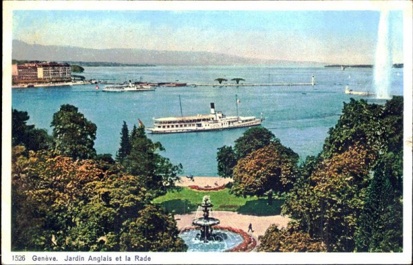 Genève. Jardin Anglais et la Rade Vorderseite