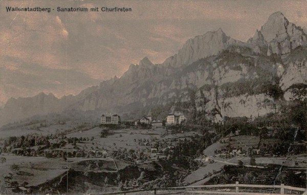 Wallenstadt-Sanatorium mit Churfirsten Vorderseite