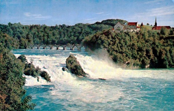 Rheinfall mit Schloss Laufen Vorderseite