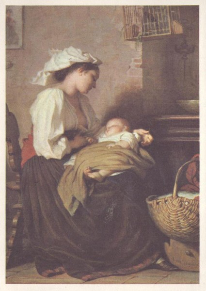 Schweizerische Tuberkulosespende: Alfred van Muyden - Mutter und Kind Vorderseite