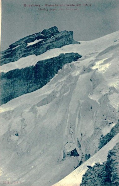 Engelberg - Gletscherschründe am Titlis (Abstieg gegen den Jochpass) 1919 Vorderseite