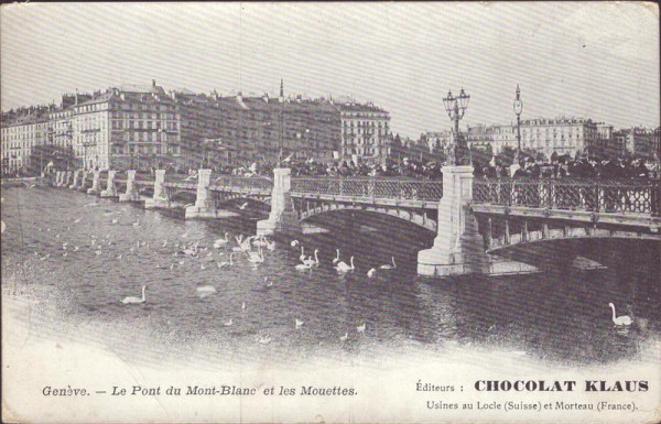 Genève, Le Pont du Mont-Blanc, Chocolat Klaus Vorderseite