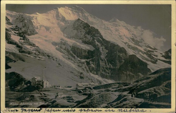 Kleine Scheidegg mit Jungfrau Vorderseite