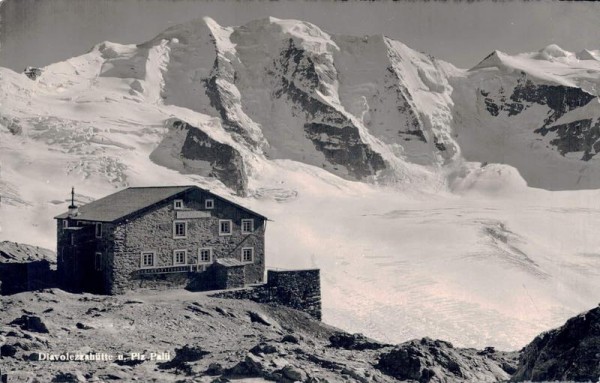 Diavolezzahütte u. Piz Palü Vorderseite