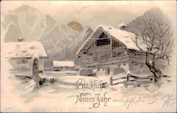 glückliches neues Jahr Vorderseite