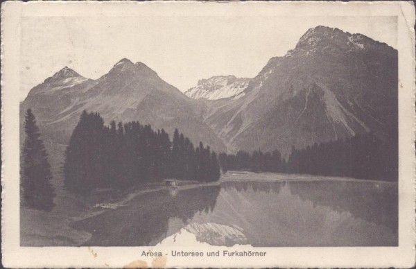 Arosa, Untersee und Furkahörner Vorderseite