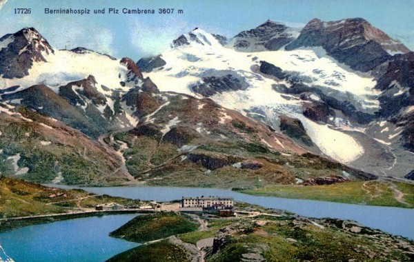 Berninahospiz und Piz Cambrena Vorderseite